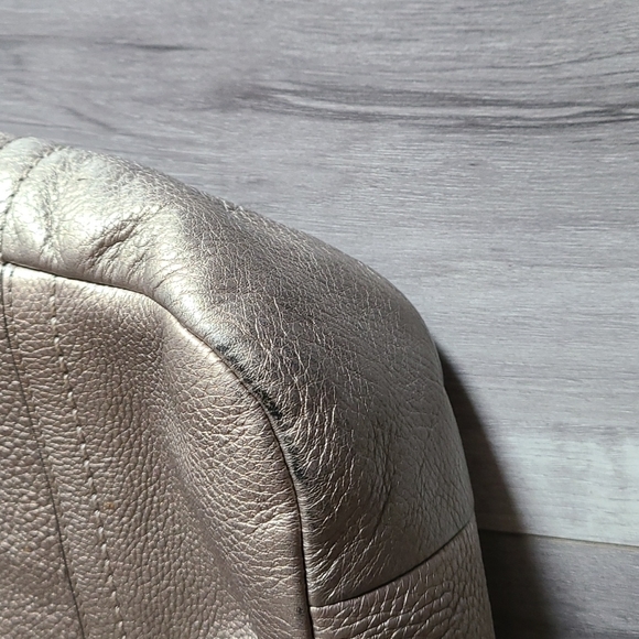 🌟Rare🌟Coach Pewter Color Leather Large Hobo Bag - Picture 8 of 14